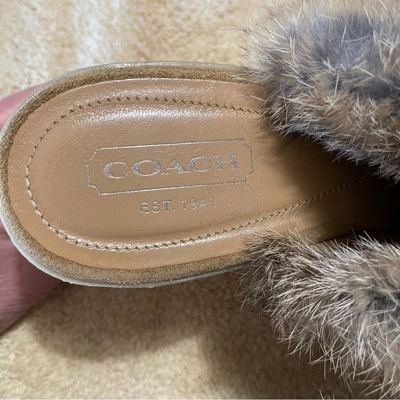 Coach Kaela Suede & Rabbit Wedges Size 11B - Picture 8 of 11